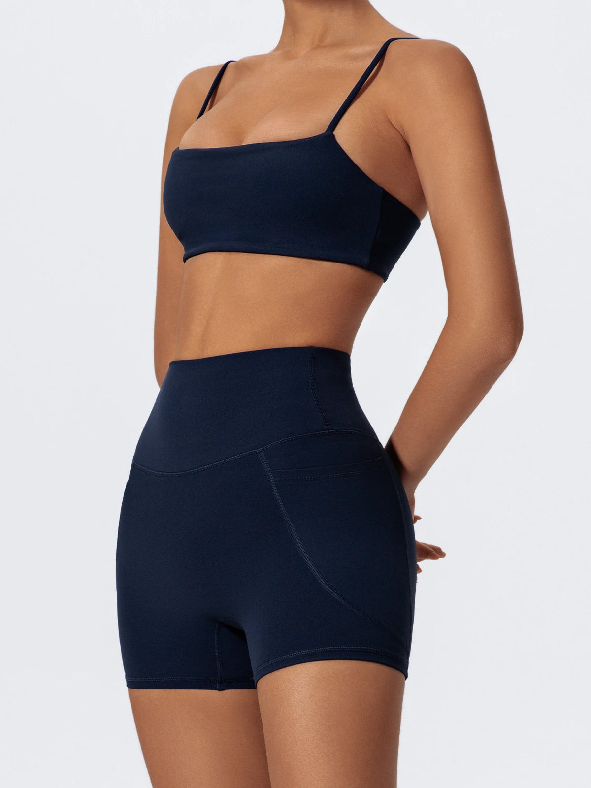Summer Women Two Piece Gym Workout Set Female Bra Yoga Sets 2ps Shorts Fitness Wear Women Quick-Dry Camisole Sports Bra Suits