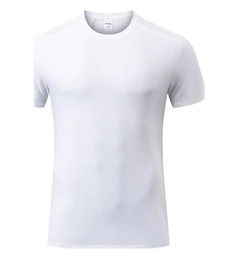 #51112-XIYU Custom LOGO Print Plain Gym T-shirt Men Summer Fitness O-Neck Short Sleeve T shirt Cotton Slim Fit Workout Tees Tops