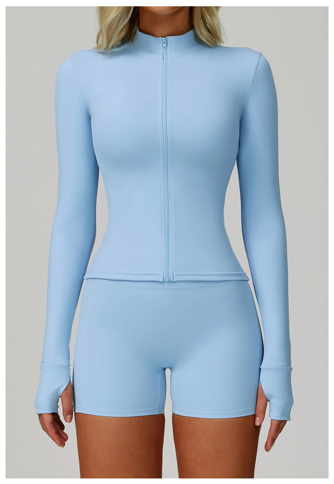 Yoga Shirts For Women Zipper Long Sleeve Fitness Jacket Running Gym Clothes Workout Dry Fit Breathable High Elastic Sports Top