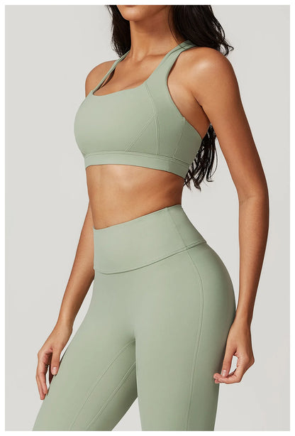 Yoga Fitness Bra Shock-absorbing Sports Bra Breathable and Quick Drying Training Running Women's Underwear High Strength Gym Bra