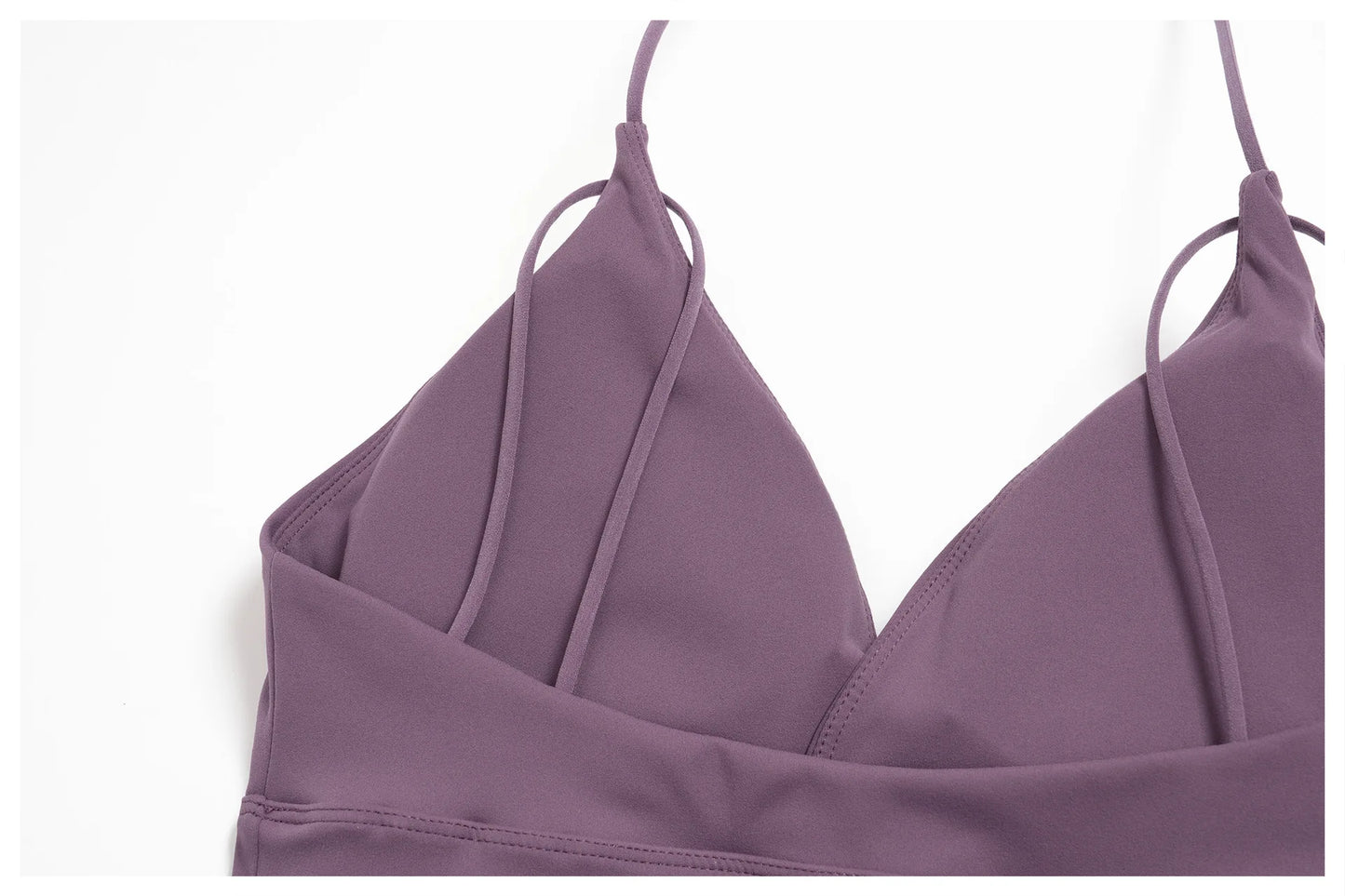 Women Sexy V Neck Yoga Bra Cross Back Strap Sports Underwear Shockproof Gym Workout Vest Female Solid Sports Fitness Underwear