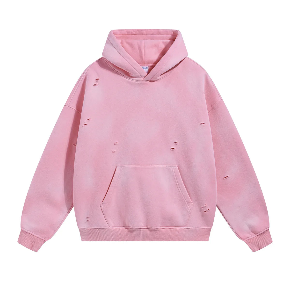 Custom LOGO autumn winter men's women's new white spray dyeing washing water 360G velvet cotton polyester sweatshirt sweatpants