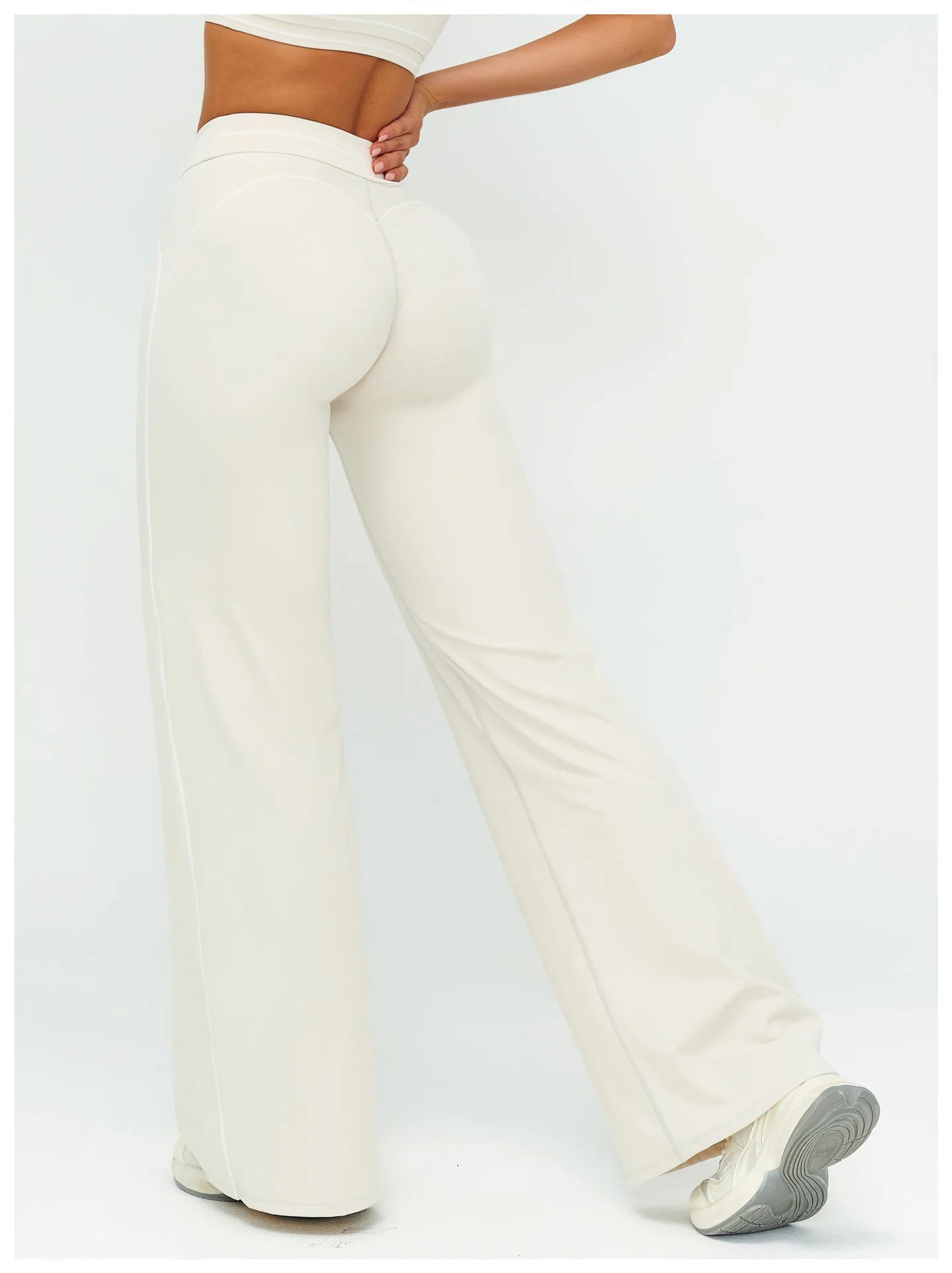 High Waist Yoga Wide Leg Pants Women Gym Fitness Bell-bottoms Pants Push Up Sports Trousers Female Casual Workout Flared Pants