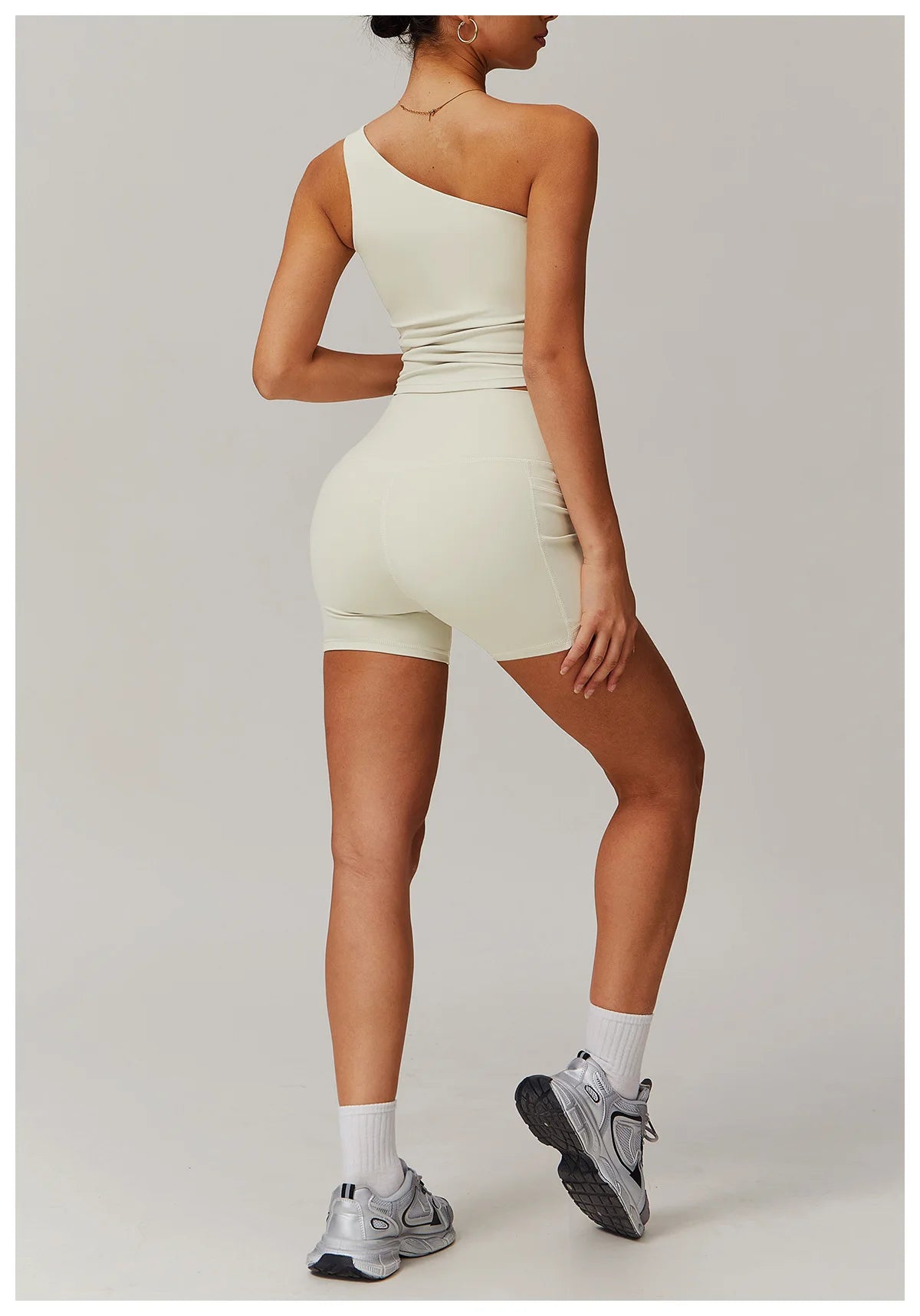 Custom LOGO women's quick-drying waist shaping yoga casual outer wear running cycling fitness sports two-piece set