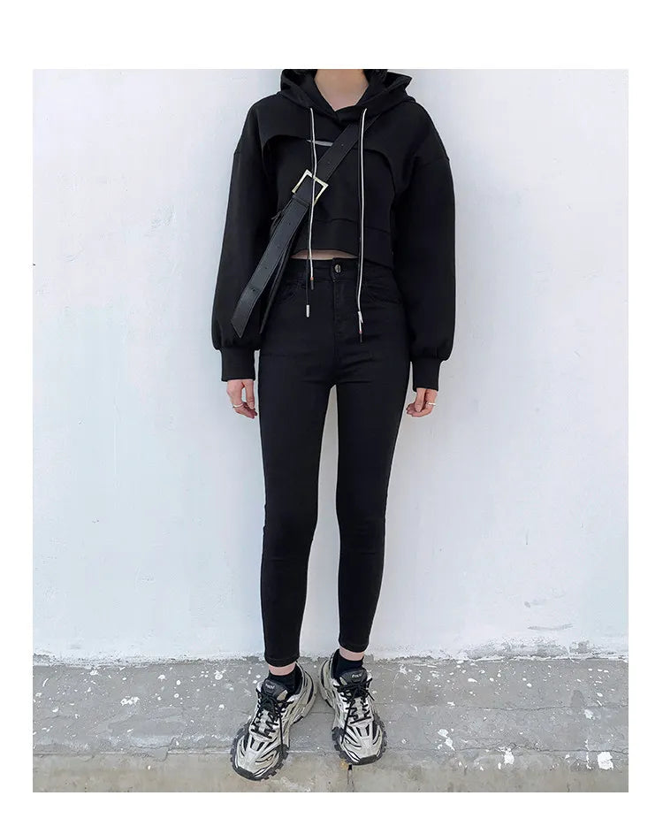 CHIC VEN Women Jeans Solid Slim Retro High Waisted Small Leg Denim Pant Skinny Pant Spring Autumn 2026