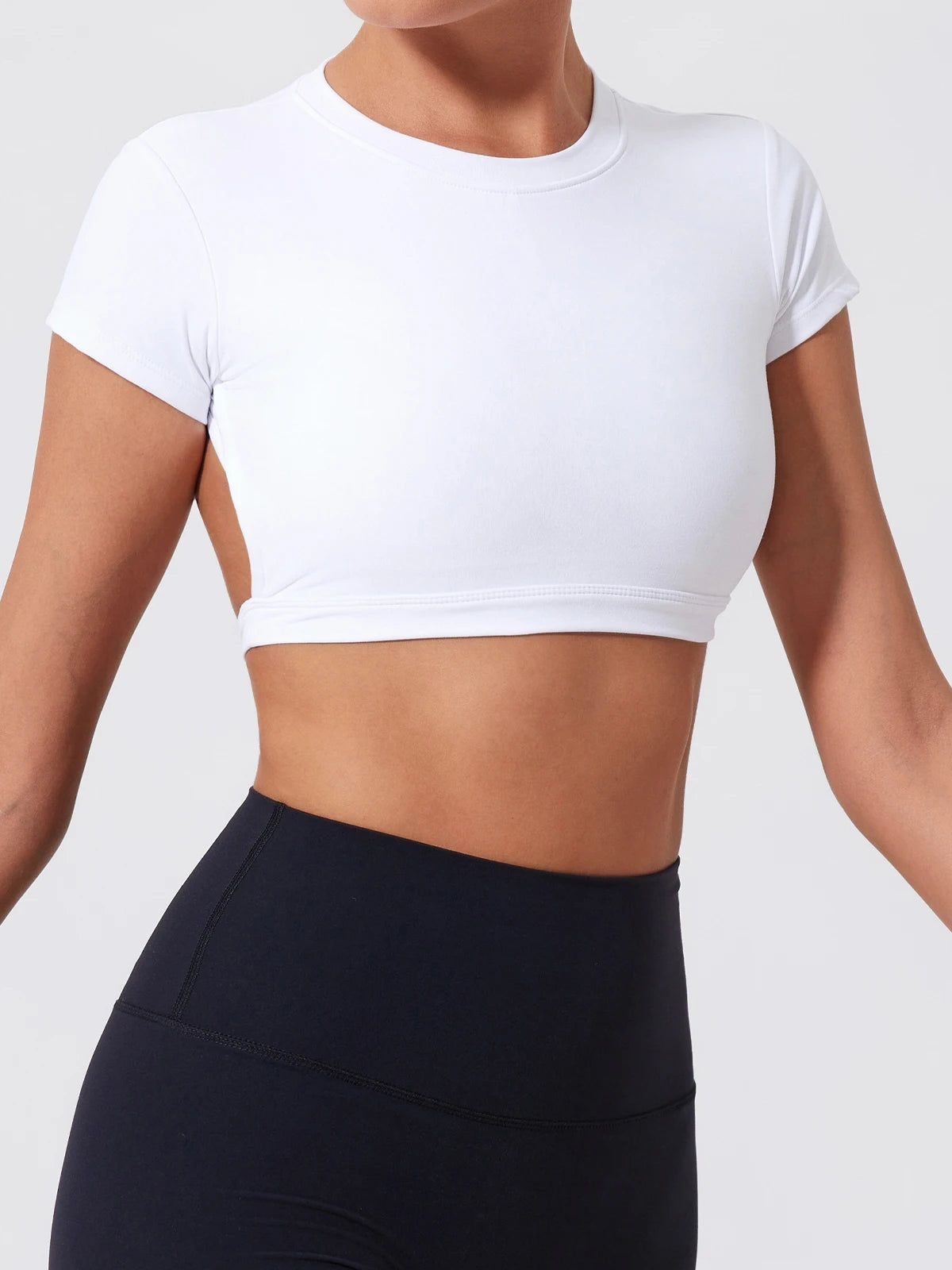 Summer Sports Short TOP Women Fitness shirts Yoga Wear Female Gym Training Suit Crop Top Women beautiful Back Tops T-Shirt
