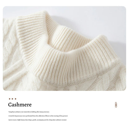 Choice Men Mock Neck Pullover Cashmere Sweater Autumn Winter 100%Pure Cashmere Knitwear Smart Casual Sweater Korean Fashion Tops
