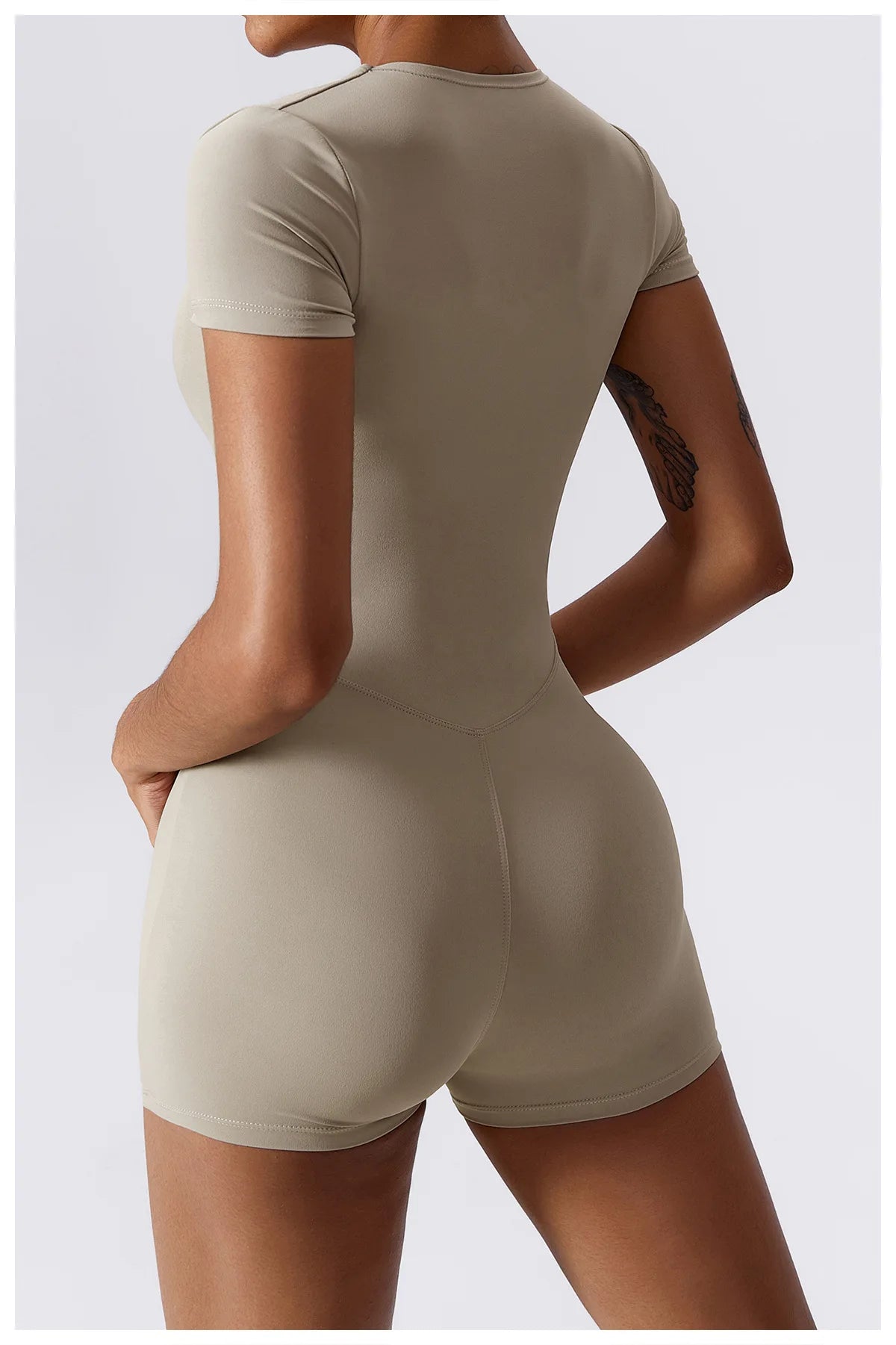 Summer Yoga Suit Women's Short One Piece Sports Suit Short Sleeve Gym Clothes Push Up Training Fitness Yoga Bodysuit Sportswear