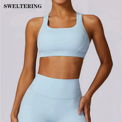 Yoga Fitness Bra Shock-absorbing Sports Bra Breathable and Quick Drying Training Running Women's Underwear High Strength Gym Bra