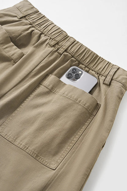 Custom LOGO men's clothing 98% cotton pleated tooling wide-leg pants autumn new loose casual men's trousers