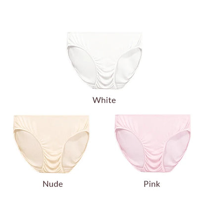 SuyaDream 3pcs/lot Women Panties 100%Natural silk Low-rise Briefs Healthy Basic Everyday Wear Underwears, Summer New Intimates