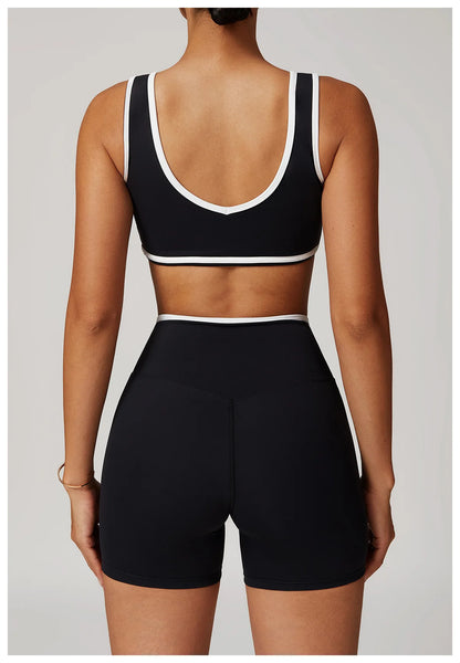V-Neck Sports Bra Women Top Push Up Sport Underwear Yoga Vest Gym Crop Top Brassiere Fitness Top Workout Breathable Beauty Back