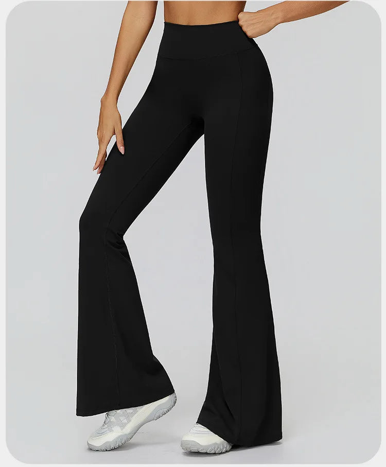 Customized LOGO women's yoga trousers high waist pleated leggings outdoor running sports fitness trousers