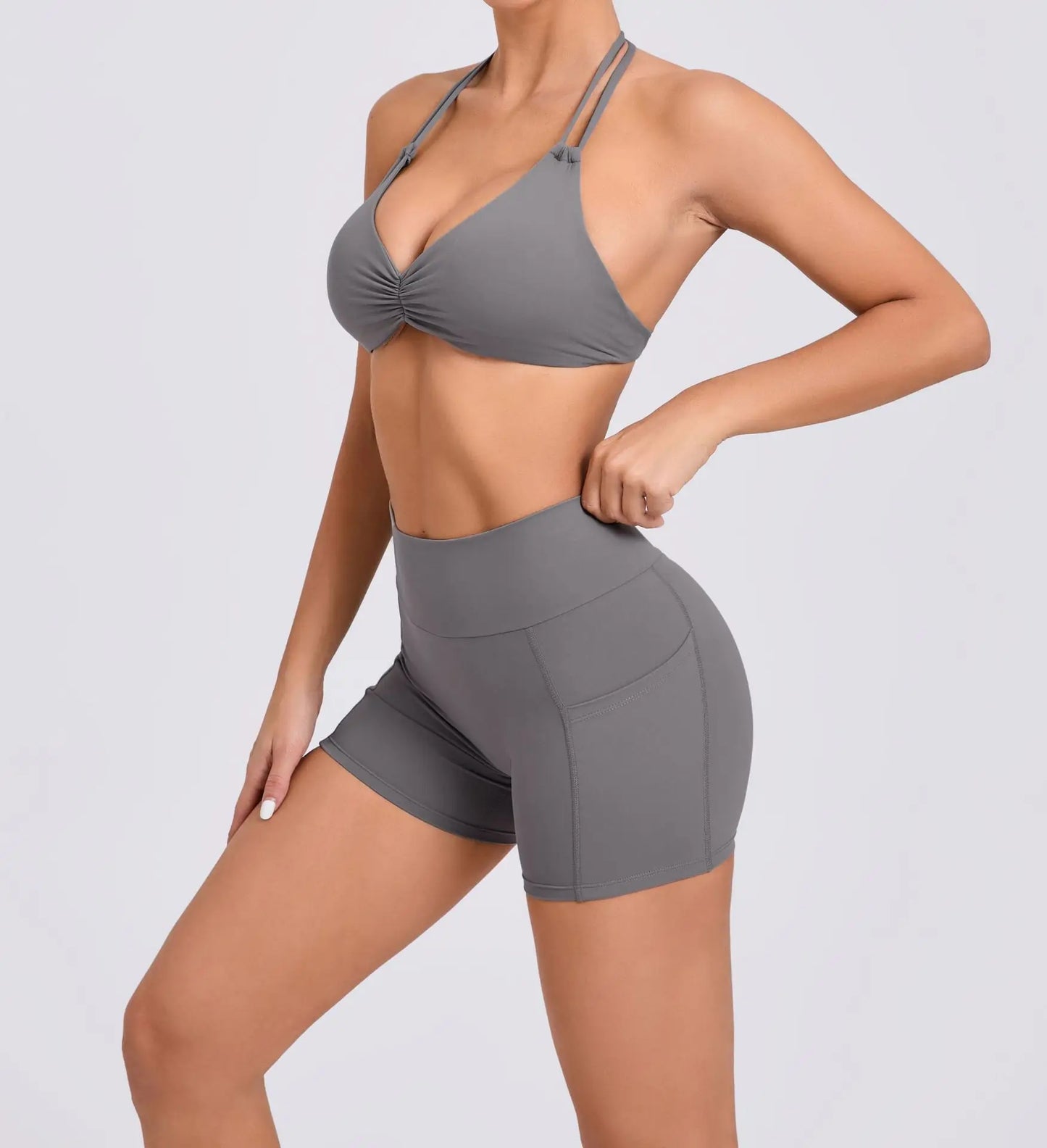 Sexy wo-piece Shockproof Sports Suits Women Gym Set Women Tracksuit Running Quick-Dry Sports Vest Female Fitness Yoga Set