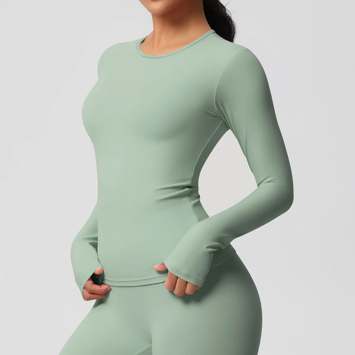 SWELTERING Women Yoga T-shirts Sports Top Long Sleeve Gym Workout Running Shirts Exposed Navel Quick Dry Fitness Gym Sport Wear