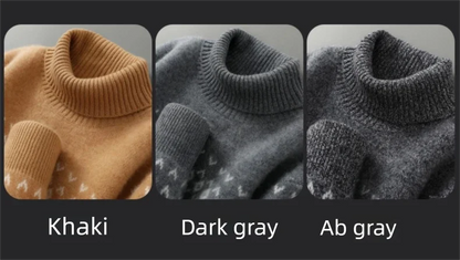 New 100% Pure Wool Cashmere Men's O-neck Pullover 2025 Autumn/Winter Color Matching Top Casual Thick Fashion Large Size Jacket