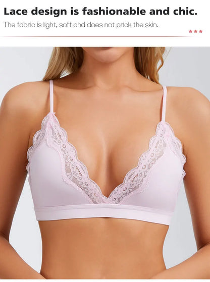 Yoga Bra Gym Top Women Thin Strap Halter Sports Bra Triangle Soft Cup Naked Feeling Sexy Bras Scrunch Elastic Women‘s Underwear