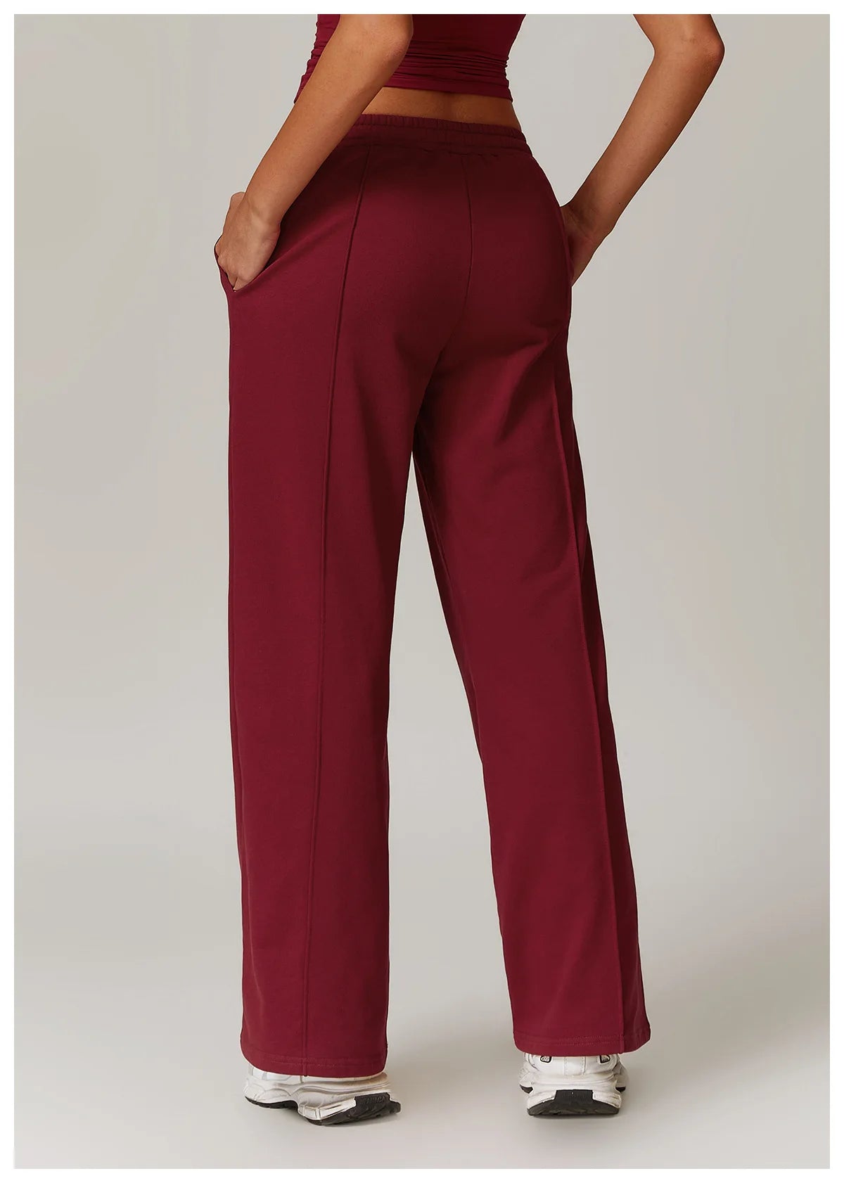Hearuisavy Winter Pocket High Waist Jogger Sports Pants Female Fitness Gym Pants Casual Loose Sweatpants Wide Leg Trousers
