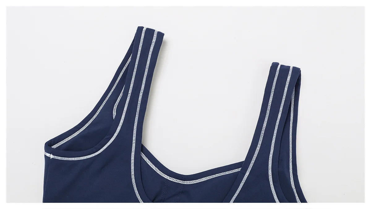 Color Contrast Yoga Bra Women Breathable Gym Fitness Bra Shockproof Sports Underwear Female Workout Bra Push Up Cycling Crop Top