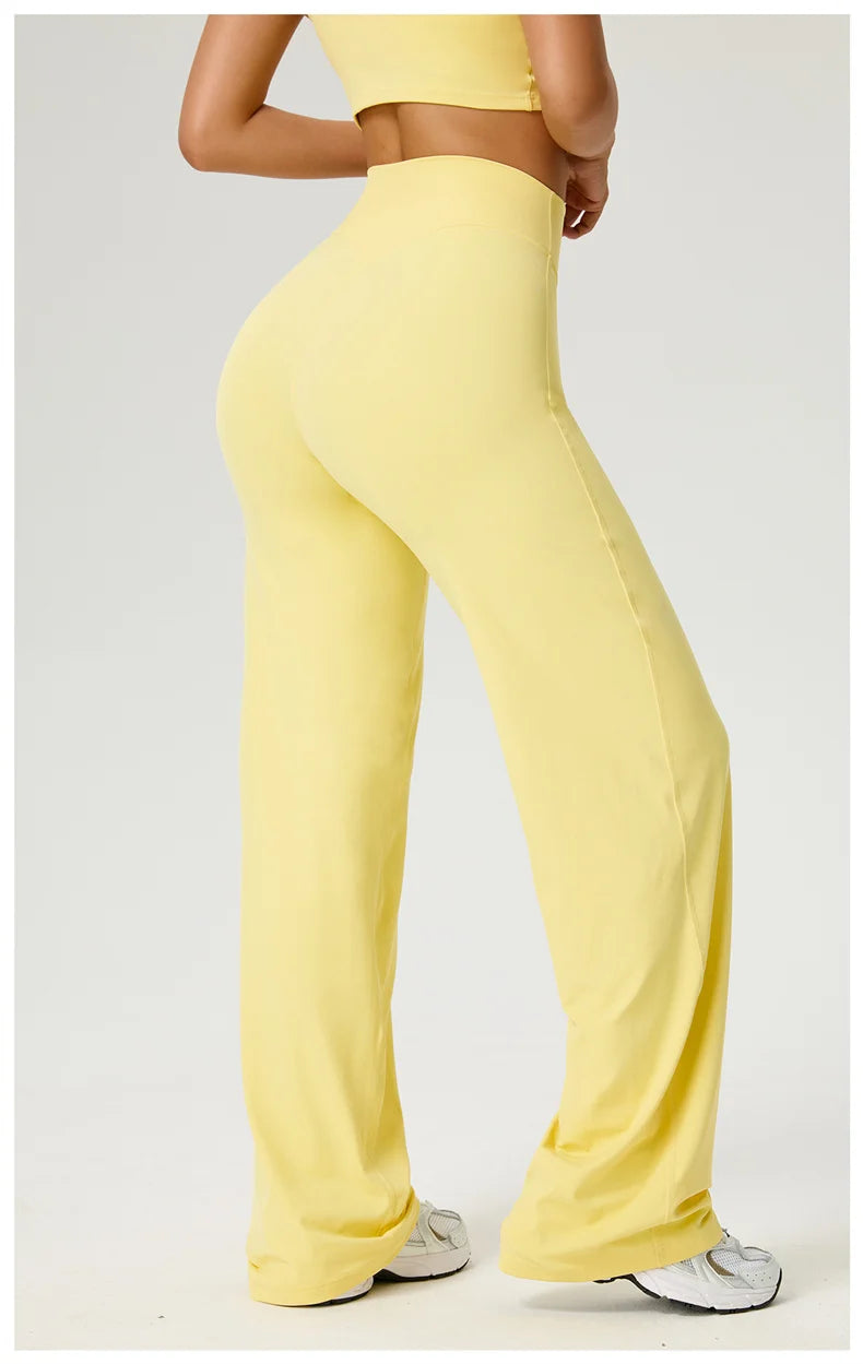 TRY TO BN Straight Leg Yoga Pants Women's High Waisted Tummy Control Buttery Soft Naked Feel Gym Fitness Running Workout Bottoms
