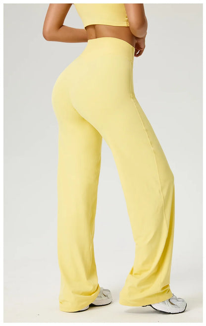 TRY TO BN Straight Leg Yoga Pants Women's High Waisted Tummy Control Buttery Soft Naked Feel Gym Fitness Running Workout Bottoms