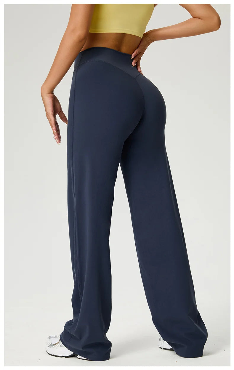 TRY TO BN Straight Leg Yoga Pants Women's High Waisted Tummy Control Buttery Soft Naked Feel Gym Fitness Running Workout Bottoms