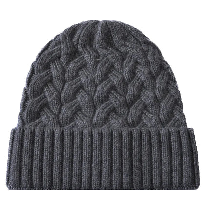 Custom Logo Twisted Dough Pattern Women Men Beanie Winter Knit Warm Accessory For Autumn Cold Weather Skiing Sports Outdoor