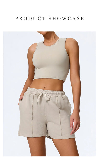 Ctenkevet Summer Women's Winter Warm Baggy Sweatpants Gym Shockproof Sports Tank Top Yoga Set Matching Sweatsuit for Female