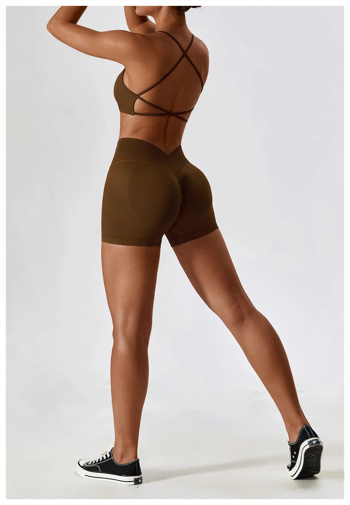 Seamless Yoga Set Gym Suits With Shorts Crop Top Sexy Bra Women's Pants 2 Pieces Set Running Workout Outfit Fitness Clothing