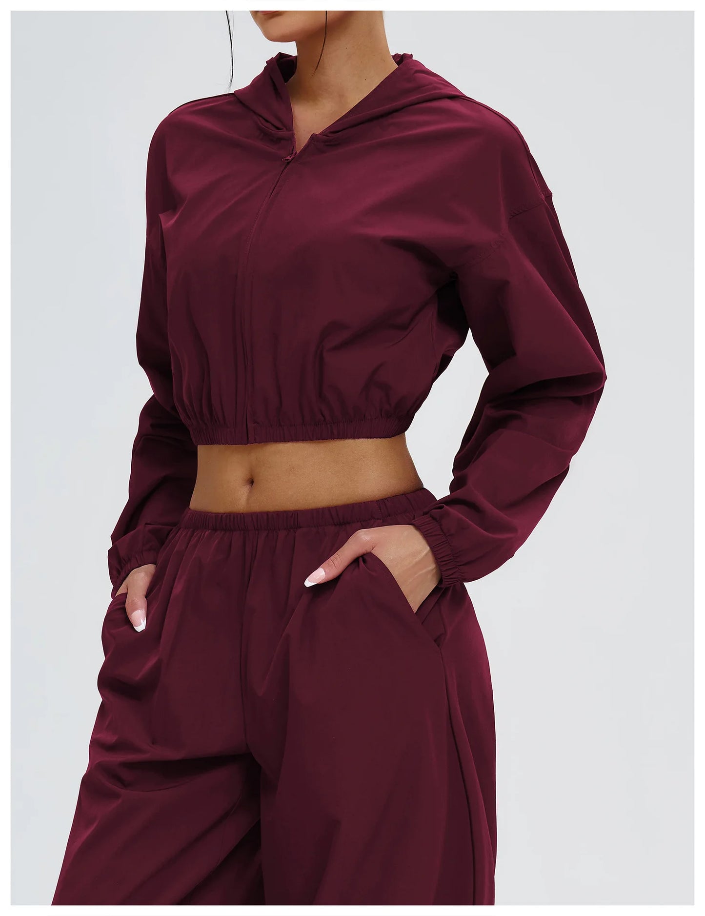 Women Outdoors Sun Protection Yoga Long Sleeve Zipper and Pockets Gym Fitness Jacket Female Running Workout Sports Yoga Shirts
