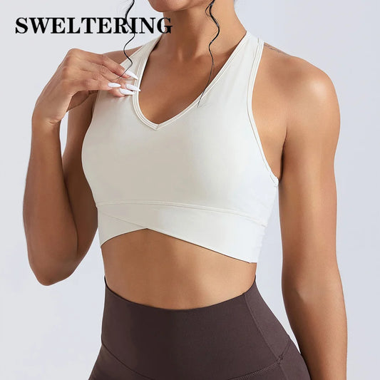 Women Yoga Bra Shockproof Gym Tank Top Sports Underwear Push-Up Workout Crop Top Female Fitness Yoga Vest Gym Training Bras