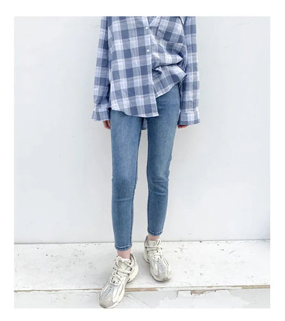 CHIC VEN Women Jeans Solid Slim Retro High Waisted Small Leg Denim Pant Skinny Pant Spring Autumn 2026