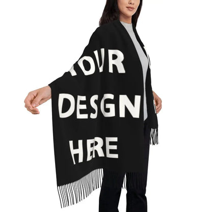 Custom Printed Your Design Here Scarf Men Women Winter Warm Scarves Custom Customize Logo Letter Print Shawls Wraps