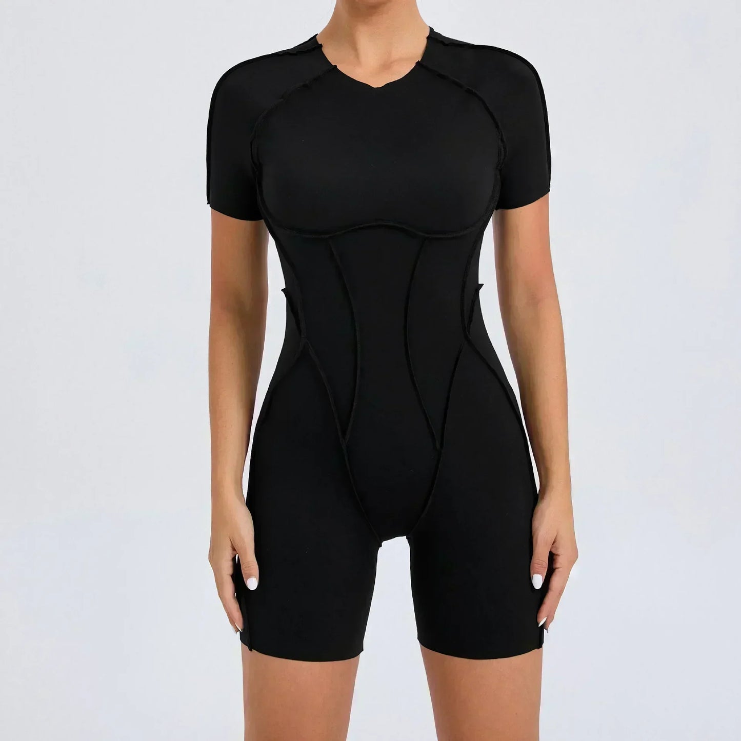 Seamless Yoga Jumpsuits Sports Fitness Splicing Hip-lifting One-Piece Hollow-out Beauty Back Gym Workout Bodysuits for Women