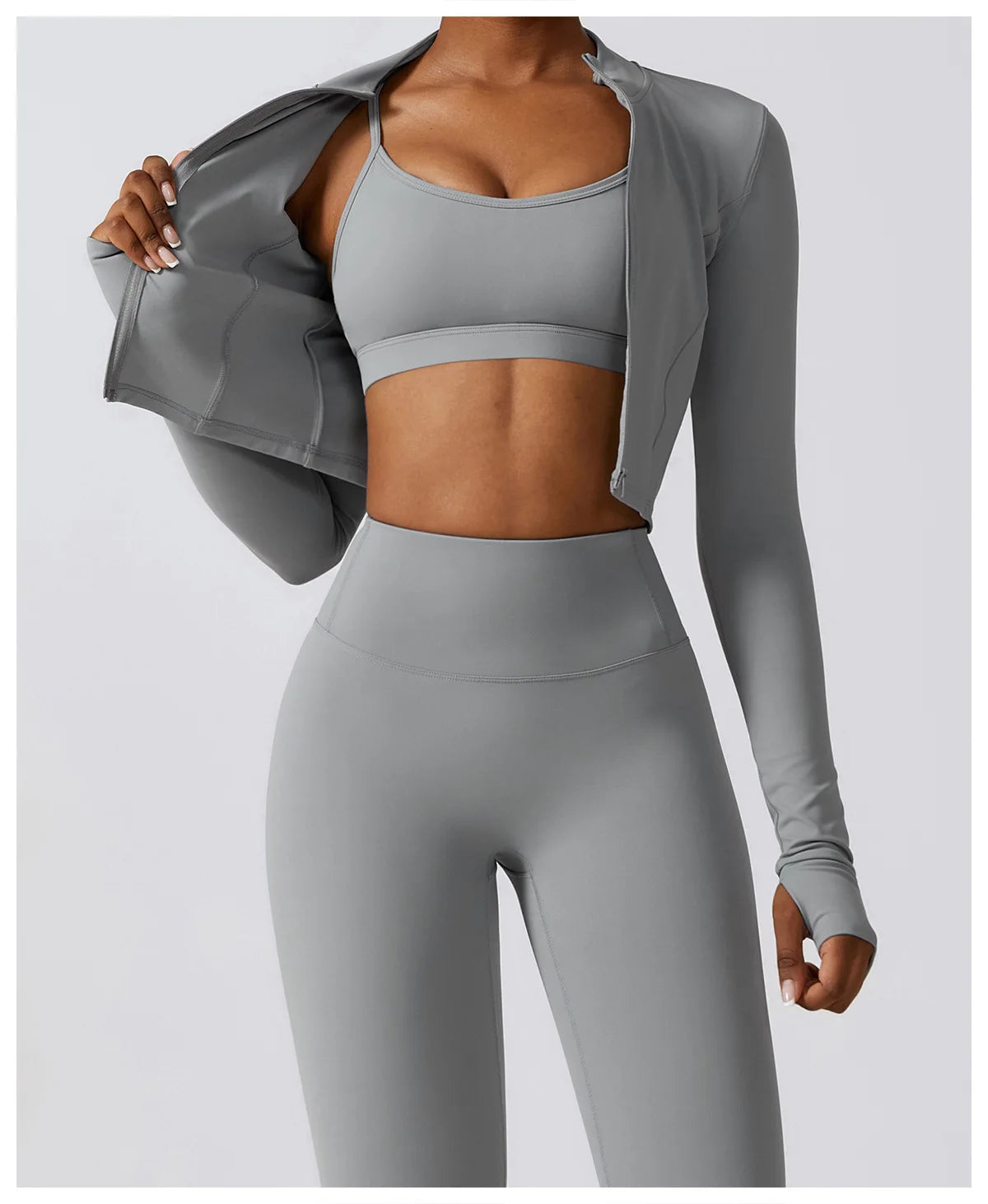 Women 2/3pcs Workout Outfits Yoga Sets Sportswear Gym Workout Clothing Tracksuit High Waist Leggings and Stretch Sports Bra
