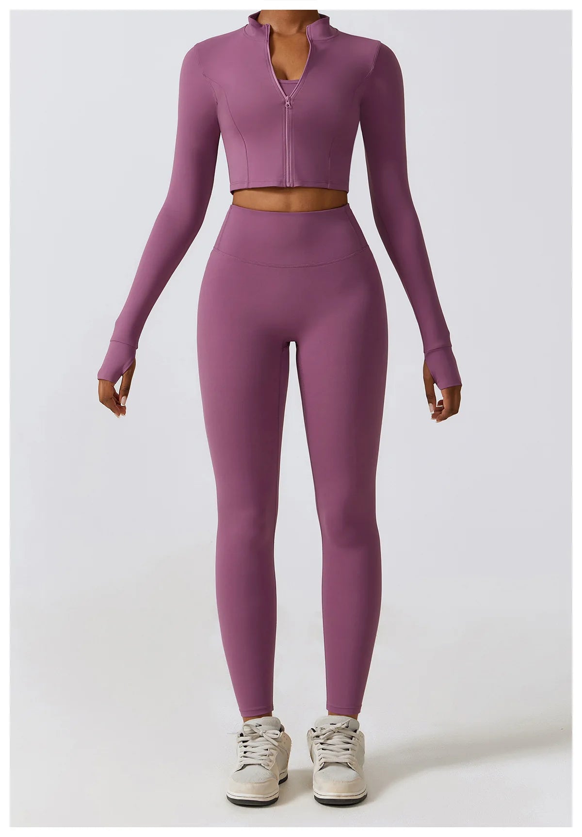 Women 2/3pcs Workout Outfits Yoga Sets Sportswear Gym Workout Clothing Tracksuit High Waist Leggings and Stretch Sports Bra