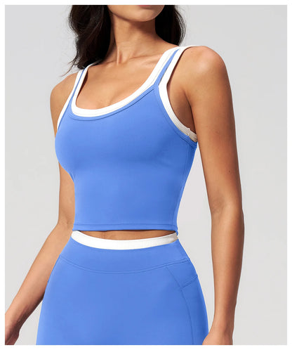 Thread Yoga Vest Women's Shockproof Gym Fitness Sports Underwear Sexy Breathable Yoga Bra Female Workout Yoga Vest Sports Bras