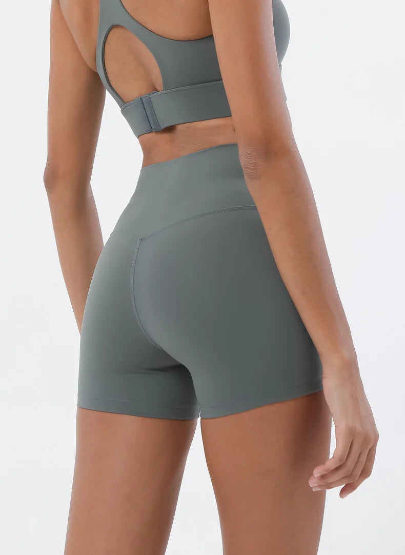 TRY TO BN Women High Waisted Gym Shorts Butt Lifting Breathable Biker Shorts Fitness Running Yoga Workout Cycling Sports Shorts