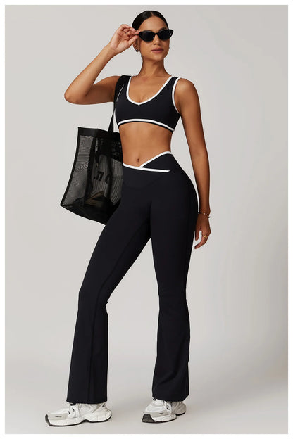 V-Neck Sports Bra Women Top Push Up Sport Underwear Yoga Vest Gym Crop Top Brassiere Fitness Top Workout Breathable Beauty Back