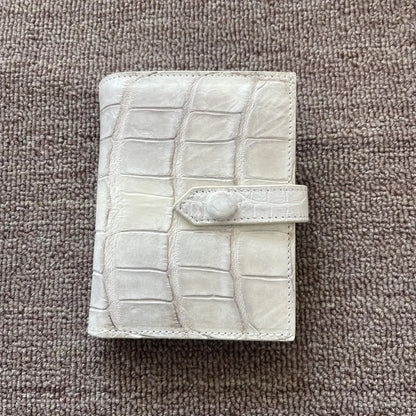 Himalayan white crocodile leather women's wallet authentic crocodile leather short women's wallet fashion design card bag