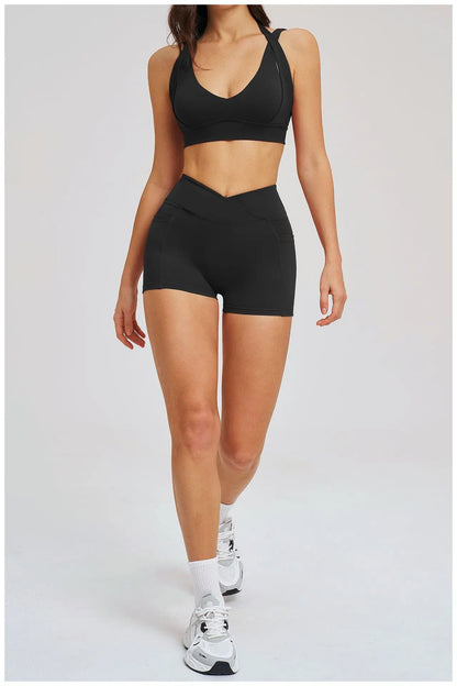 Solid Color Yoga Bra Women Sexy Gym Workout Crop Top Shockproof Sports Underwear Female Beautiful Back Sports Bra Fitness Top