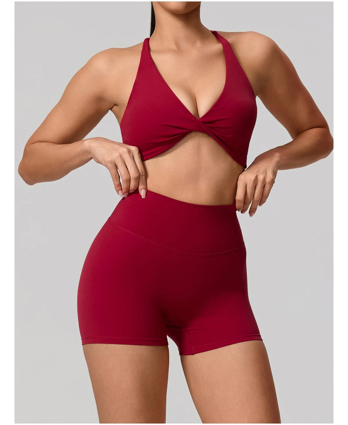 New Summer 2Pcs Women's Quick-Dry Sports Set V-Shaped Bra Female Sleeveless Yoga Outfit Gym Two-Piece Woman Sport Clothes