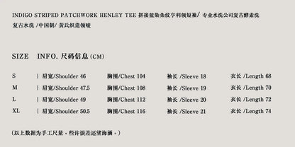 Men's American Retro T-shirt Heavyweight Loose Fit Short Sleeve Henry Collar Neutral Design Casual Loose Shirt