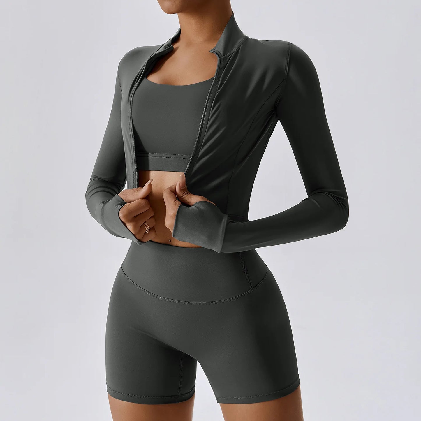 3PCS Yoga Set Gym Clothes 2 PCS Sportswear Women Yoga Suits Fitness Set women's Tracksuits Sports Jacket Long Sleeve Gym Legging