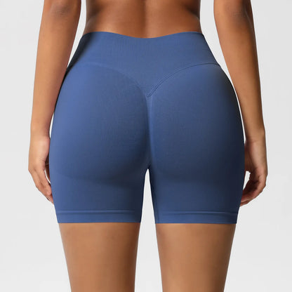Custom LOGO women's  28-color XS-2XL seamless fitness yoga shorts high waist hip lift sports tight quick-drying shorts