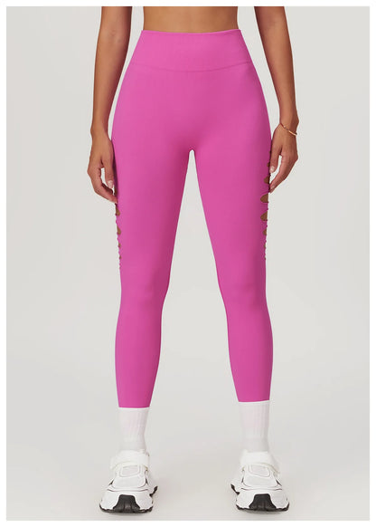 Hollowed Out Seamless Tight Yoga Pants High Waist Yoga Leggings Women Push Up Gym Workout Tights Running Fitness Sports Pants
