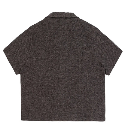 Summer Old Money Style Cleanfit Cuban Collar Knitted Short Sleeved Shirt for Men Loose Five Quarter Sleeved Workwear Shirt