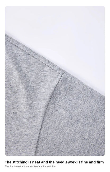 Custom LOGO Men's 240G Cotton Polyester American Cool Short Width Boxyfit Loose Short Sleeve T-Shirt Casual Top