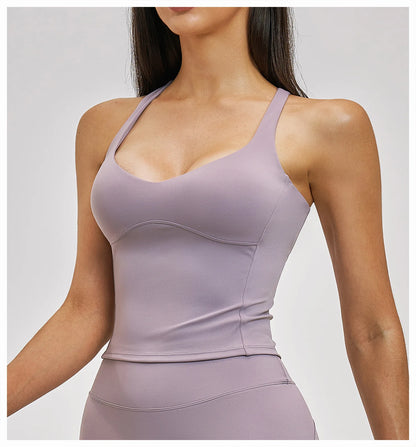 Shockproof Sports Vest Women Gym Fitness Top Sleeveless Yoga Clothes Female Training Sports Underwear Workout Vest Yoga Bras