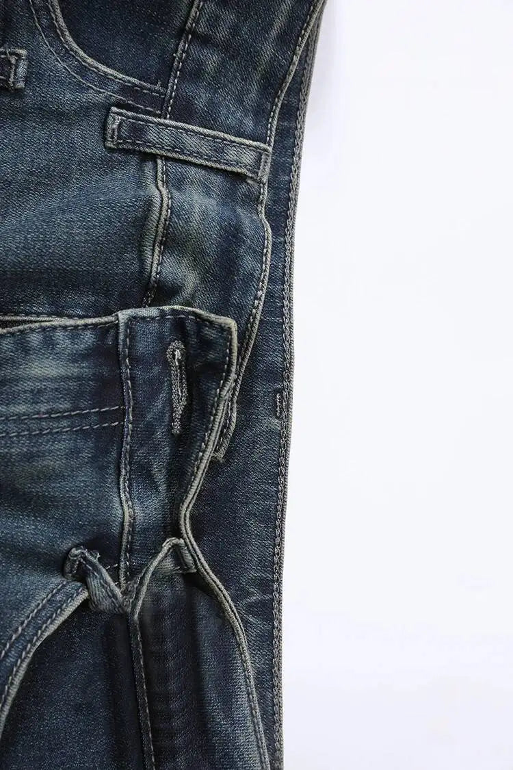 DEAT Fashion Slim-fit Anti-exposure A-line Skirt Women's High-waisted Bodycon Denim Mini Skirts Summer New